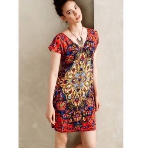 Maeve by Anthropologie Medallion Watercolor Shift Dress